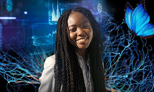 Student Researcher Paula Kirya showcases the butterfly effect