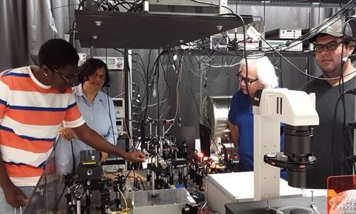 Experimental setup for a magnetometer using alkali sodium atoms in Tripathi's DSU lab.