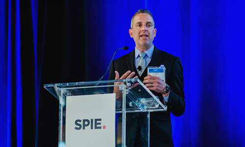 Participant presenting at SPIE Defense + Commercial Sensing