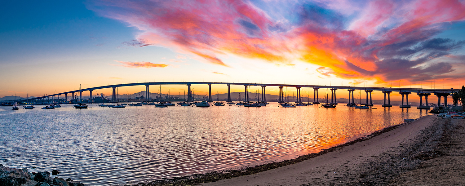 View of Coronado bridge near SPIE Medical Imaging event