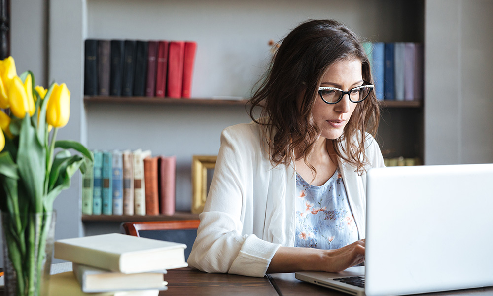 Author reviewing manuscript submission guidelines