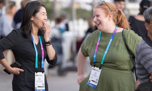 Two Members network at an SPIE conference