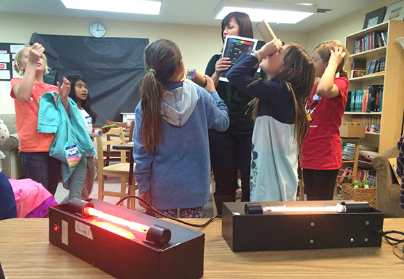 Allison at a Girls in Science event at Mackintosh Academy in Colorado