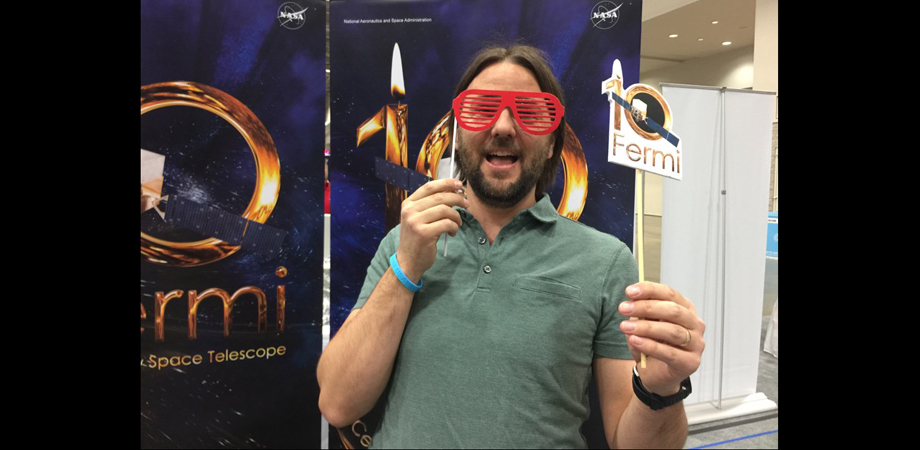 Jeremy Perkins working the NASA Fermi booth at the 2018 USA Science and Engineering Festival in Washington DC