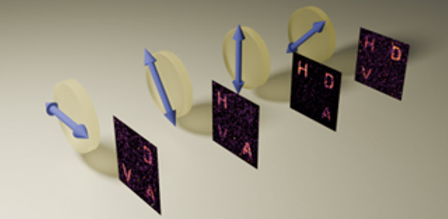 Holographic letters demonstrate entanglement through polarization of paired photons