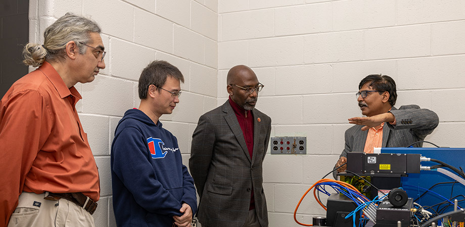 Tuskegee University team, recipient of the 2023 $100,000 IBM-SPIE HBCU Faculty Accelerator Award in Quantum Optics and Photonics: Dimitar Dimitrov, Fan Wu, S. Keith Hargrove, and Akshaya Kumar.