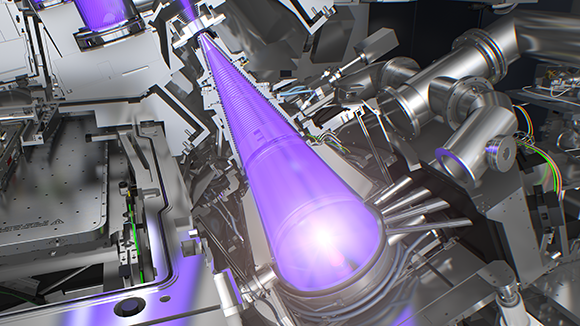 EUV source vessel inside ASML’s NXE3400 EUV machine